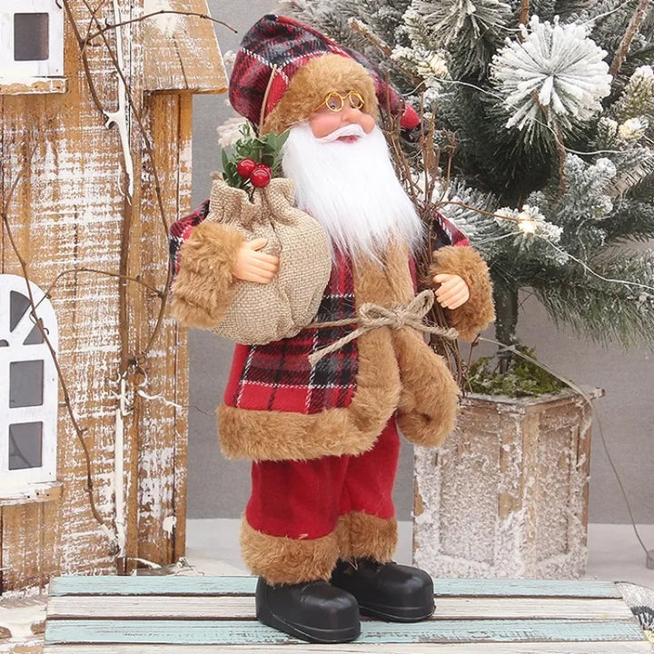 Xmas Decor for Home Navidad Party Ornaments Christmas Ornaments Santa Claus Doll with Gift Bags